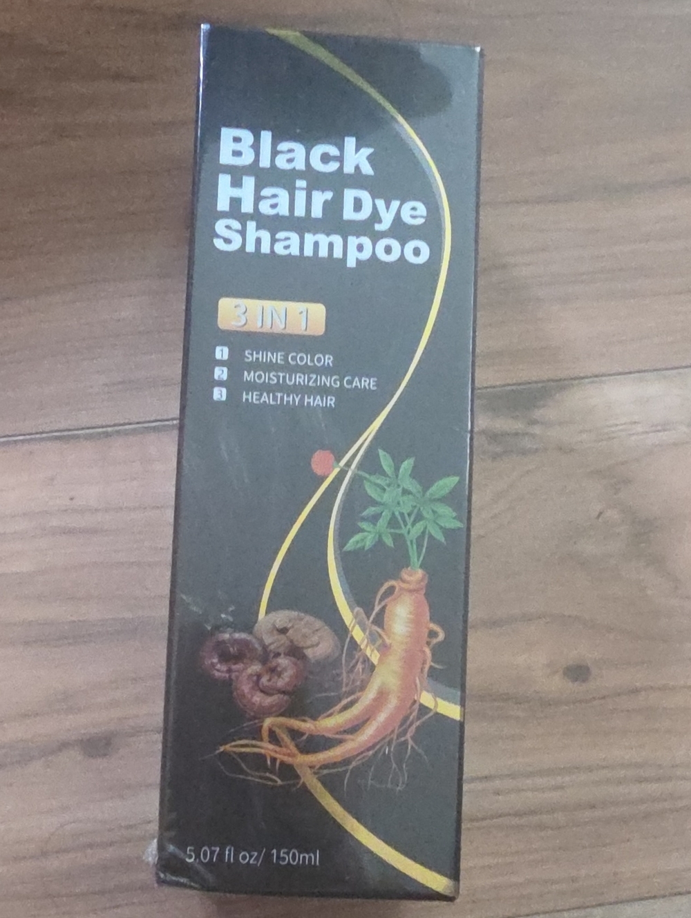 Black Hair Dye Shampoo - Moisturizing 3-in-1 Color Care